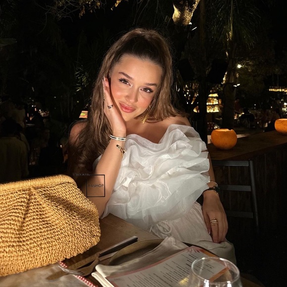 ZARA ORGANZA CROPPED TOP - Picture 1 of 5